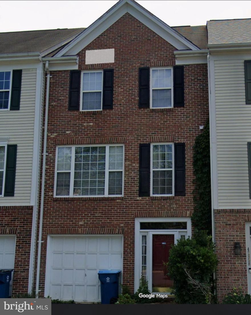 Stunning three-level brick-front luxury townhouse spanning 2,248 sq. ft., featuring 3 bedrooms, 2 full baths, 2 half baths, and a spacious deck. Natural light brightens every room! This home boasts high ceilings and elegant hardwood floors throughout the main level and staircases. Bedrooms and the recreation area are comfortably carpeted. The laundry room is conveniently located in the basement. Comes with a 1-car garage and ample parking. Situated in a prime location with stylish fixtures and modern stainless steel appliances. Close to shopping, just behind Triveni – South Riding and Kiss & Ride. Available for occupancy in January 2026.
Bedroom: Upper 2 11 x 10
Sitting Room: Upper 2 10 x 11
Game Room: Main 9 x 20
Dining Room: Upper 1 11 x 9
Living Room: Upper 1 11 x 11
Primary Bedroom: Upper 2 15 x 11
Bedroom: Upper 2 9 x 9
Other: Main 11 x 12