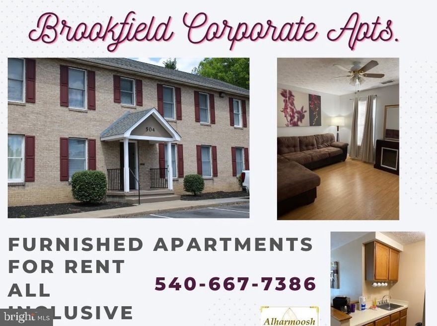 Brookfield Corporate Apartments.  Solid brick construction, fully furnished, 1 and 2 bedroom apartments. All units have been completely refurbished. There are laundry facilities onsite,, Located directly across the street  from Creekside Station.. This  price is bases on current bank appraisal that was completed within the 90 days.
