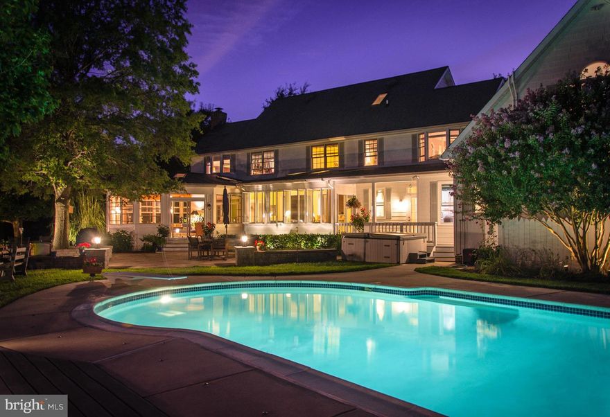 Back on the market! Upgraded kitchen & baths. Water views from every room! Oversized screened-in porch, patio, deck & sun room. Prof off/exercise room over 2-car garage! In-ground pool, fire pit & tiki bar for entertaining! Crab off your private pier within arms reach from the Eastern Bay. Turn-key private 15 acre W/F estate. 10 acres in Agriculture Program for lower taxes!