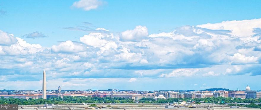 Spectacular Views overlooking Washington -View of the Washington Monument and Air Force Memorial from this spacious, upscale 3 bedroom 3 ½ bath condo with 2,512 sq. ft. of luxury living. Perfect for comfortable living and informal or grand entertaining. This condo was the model condo when the building was built- outstanding inlaid Italian Marble Floors. Large sun-filled windows with contemporary blinds and huge wrap around balcony. Updated gourmet kitchen - stainless steel appliances & marble entertainment island. 2 garage parking spaces. Excellent community amenities: pool, exercise room and party room. Located in one of the most sought-after areas – Crystal City/National Landing. Near Metro, Amazon HQ2, The Pentagon, Shopping and Reagan National Airport. No Pets and No Smokers. *Note: residence is virtually staged.