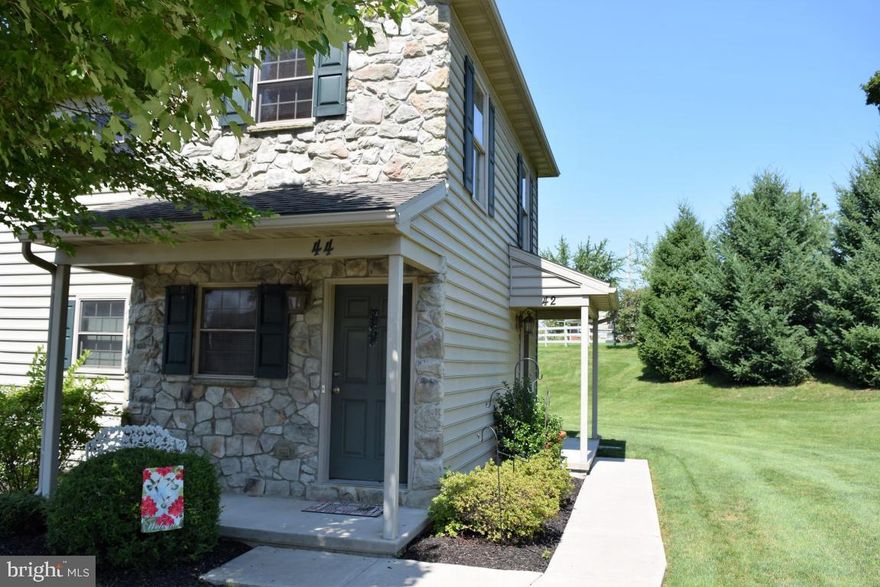 Care-free FIRST FLOOR Condominium, Stone and Vinyl Exterior, One story living, built-ins, GE appliances, gas fireplace, Master bedroom with huge walking closet and full bathroom. Full basement with superior walls, Natural Gas Heat and Hot water heater.