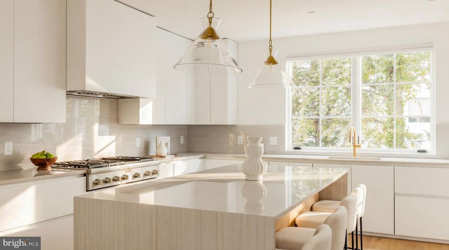 Designed with flexibility and high-end comfort in mind, this stunning residence offers over 3,000 square feet of thoughtfully crafted living space to suit a variety of lifestyles. Located just one block east of Wisconsin Avenue and a half block from Trader Joe’s, you’ll enjoy unbeatable walkability to all the dining, shopping, and entertainment options Chevy Chase has to offer. Inside, the home features 4 spacious bedrooms, 4 full baths, and 1 elegant powder room. The open-concept layout is enhanced by wide-plank white oak flooring, soaring ceilings, and expansive windows that fill the home with natural light. The gourmet kitchen is outfitted with top-of-the-line Thermador appliances, custom Italian cabinetry, and stunning quartzite countertops with a waterfall edge. The luxurious primary suite includes a spa-like bathroom with heated floors for ultimate comfort. A large private terrace provides an ideal space for outdoor entertaining or relaxation, while the two-car garage offers added convenience. The lower level is perfect for hosting guests, offering a separate entrance for added privacy and flexibility. With customizable finishes and thoughtful design throughout, this home delivers a rare blend of sophistication, comfort, and location.