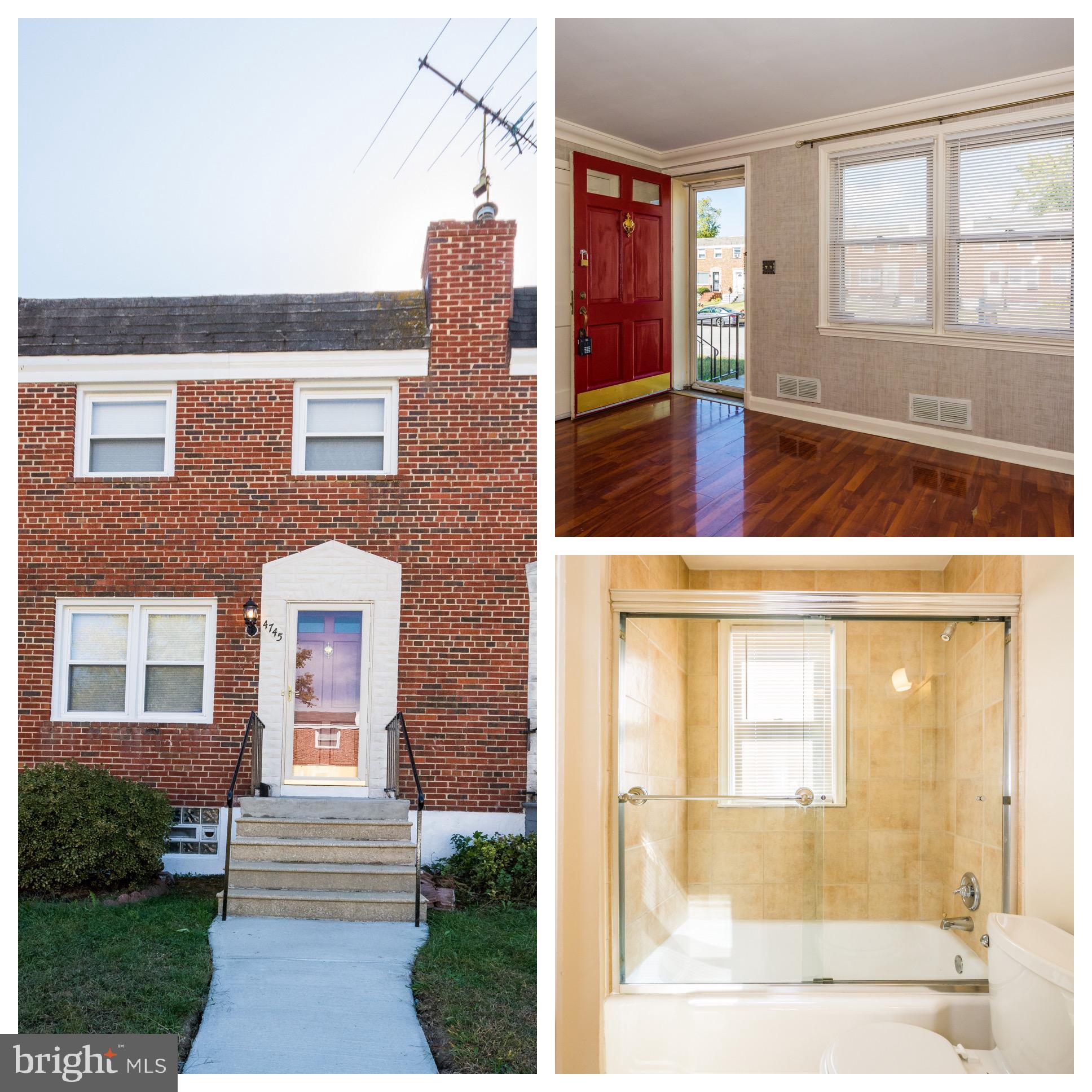 Well maintained 2 bed 2 bath rowhome in the Parkside neighborhood. Move right in and enjoy beautiful hardwood floors throughout the main level, crown molding, 2 upper level bedrooms and an updated full bath. The lower level features an open kitchen with large windows, laundry room, full bath and a walk out to rear screened in porch. Opportunity to add even more value by putting back in a 3rd bedroom on the main or lower level. Easy access to Moravia Rd and 895, set up a showing today. *Home is being sold as-is but shows great.