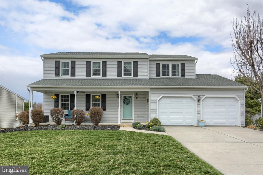 OFFER DEADLINE: MIDNIGHT 4/5.   Welcome to Trindle Spring! This stunning 4-bedroom, 2.5-bathroom home features numerous updates and renovations. The sellers have replaced the roof, windows, garage doors, A/C, furnace and hot water heater. The kitchen features stainless steel appliances, a subway tile backsplash, a waste cabinet, and a kitchen bar and an island, complemented by solid surface countertops. Cooking buffs will love the gas stove. A long list of appliances convey. The formal dining room was converted to a kitchen annex with a wall of cabinetry to and a wine cooler, adding functionality and style. The versatile living space in the front of the home is currently used as a dining room but could easily be transformed into a living room. Upstairs, the master bedroom includes a walk-in closet with organized storage and an ensuite bathroom with double sinks and quartz countertops. There are three additional bedrooms, hall bath, and a convenient laundry area in the spacious hallway. A professionally finished lower level offers a large storage area with a cedar closet. Step outside to the deck overlooking a newly fenced yard, perfect for outdoor entertaining and sunset views. Privacy is enhanced by the expansive common area just beyond the property. This home is ideal for anyone seeking a spacious, well-maintained property in a lovely community, with the convenience and safety of sidewalks, no HOA, and centrally located in the Cumberland Valley School District. Don't miss the chance to make this beautiful house your new home! The seller is providing a pre-listing home inspection report and an AHS Home Warranty.