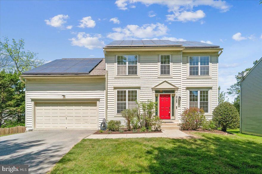 Discover an exquisite blend of elegance and comfort in this stunning Colonial-style residence, nestled in the desirable Manor Spring HOA community of Silver Spring. This meticulously maintained home, built in 2000 by "Porten Builders", boasts a generous 3,380 square feet of finished living space throughout the 3 levels, offering an unparalleled lifestyle for those who appreciate luxury and sophistication. Step inside to find an open floor plan that seamlessly connects the living spaces, perfect for both entertaining and everyday living. The heart of the home is the gourmet kitchen (featuring 42" cabinetry, a prep island & stainless steel appliances), the breakfast room for informal meals (with access to the deck), and the adjacent 14'x19' family room that exudes warmth with its gas fireplace and stylish mantel, creating an inviting atmosphere for gatherings. The main level also includes a formal dining room, ideal for hosting dinner parties, a private study, a powder room, and an open living room that can be tailored to your personal style. Off the breakfast room is a mud room with access to the 2-car garage.  Recessed lighting, 9' ceilings, and hardwood floors throughout the main level enhance the home's sophisticated ambiance. Upstairs, retreat to the luxurious primary suite, featuring a large walk-in closet and a spa-like en-suite bathroom with dual-sink vanity, a commode closet, a soaking tub, and a separate shower, providing a serene escape from the everyday hustle. Three additional bedrooms offer ample space for family and guests, complemented by a full bathroom with a dual sink vanity & tub/shower. The fully finished walkout basement expands your living space, perfect for a media room, gym, or play area, and leads directly to the beautifully landscaped rear yard. The lower level also includes a 5th bedroom, a full bath, a separate laundry room, and a storage room.  Enjoy outdoor living within the fenced-in backyard or on the expansive deck and terrace, ideal for summer barbecues or quiet evenings under the stars. Situated on a 9,381 sq. ft. cul-de-sac lot, this home offers a private oasis with side yards and a front yard that enhance its curb appeal. The attached two-car garage and driveway provide ample parking for you and your guests.  2-zone HVAC systems (gas furnace for main & lower levels, electric heat pump in attic for upper level, and central air throughout), 2022 gas water heater.  In 2016, the owners replaced the roof and installed new solar panels (paid in full - not leased) with virtually no net electric charges and a credit instead (see utility usage disclosure)!  
With energy-efficient double-pane windows and a prime location just minutes from public transportation (one mile to the Glenmont Metro), this residence combines luxury with convenience. Experience the exclusive lifestyle this home offers, where every detail has been thoughtfully designed for your comfort and enjoyment. Don't miss the opportunity to make this exceptional property your own!