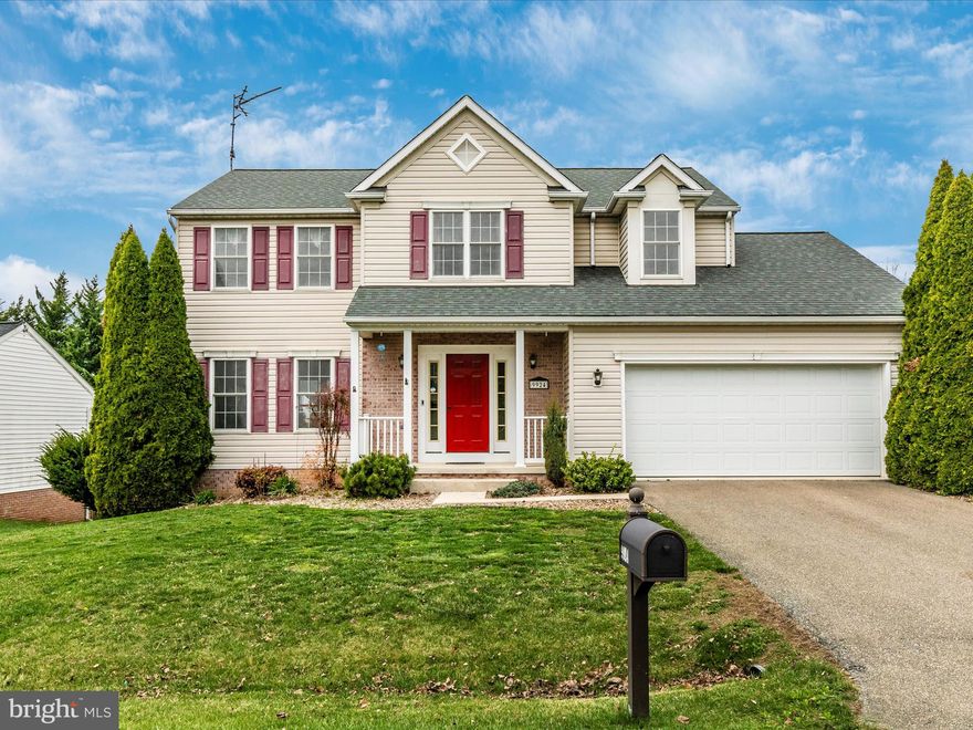 Welcome to 9924 Stephanie Lane in the much sought after St James Village North.   With over 2,300 above grade sf this is one of the larger homes in the development.  The original owners have taken care of everything and have it move-in ready.  Brand new carpeting and freshly painted throughout, there won't be a thing you need to do except move your furniture in.  Many of the big-ticket items have been replaced in the past 5 years including the roof, with 35 year architectural shingles, stove with double oven, refrigerator, Bosch dishwasher, microwave, Electrolux washer and dryer (located on the second floor), and the double doors leading out to the expansive deck.  With 4 bedrooms and a 1st floor office (or maybe a first floor bedroom??) there is plenty of room for everyone.  The eat-in kitchen flows into the large, bright living room, equipped with a gas fireplace.   There is a huge pantry off the kitchen, with a freezer (which conveys), and the central vac adds to the convenience.  Heading upstairs, the primary suite has a huge walk in closet with a closet system and the en suite bathroom with a 6' soak tub and separate shower.  A second full bathroom, 3 bedrooms, and the laundry round out the upper level.  The unfinished basement is currently set up as a work shop, with all the workbenches and shelves conveying, and the double doors in the walk-out basement will make moving in a breeze!    The fully fenced in yard will keep the pets or kids safe and create a space that is all yours!  The HOA includes community pool, basketball and tennis courts, and playground.  Less than 1 mile to I70, the location of the home makes commuting a breeze.