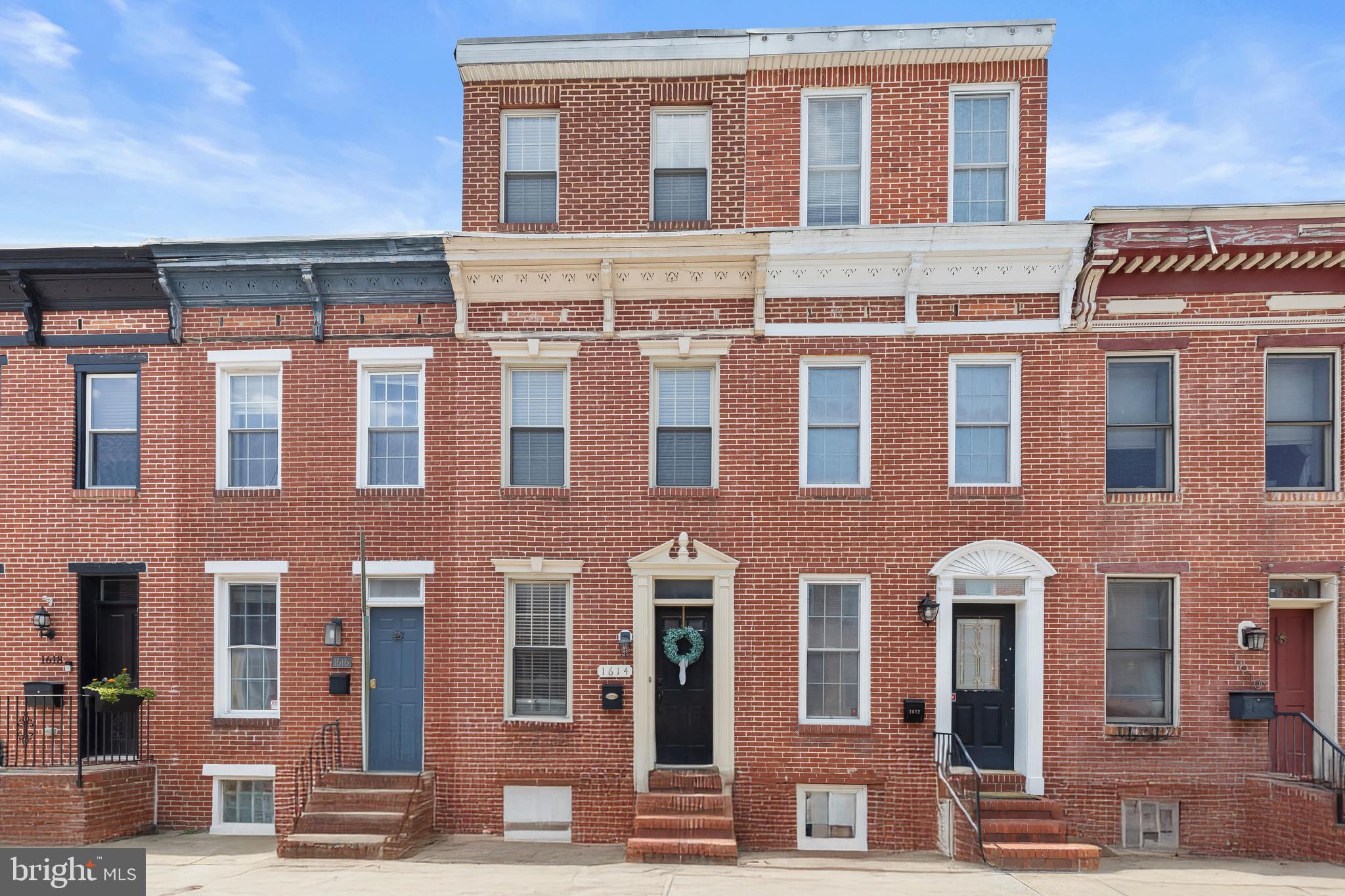 Welcome to this beautifully maintained four-story rowhome in the heart of Federal Hill!
Offering 3 bedrooms, 2.5 baths, and approximately 1,300 square feet of living space, this home blends historic charm with modern updates. The main level features the living room with exposed brick, hardwood floors, and a stylish kitchen complete with granite countertops and stainless steel appliances — perfect for both daily living and entertaining.
Each upper level offers a private bedroom and full bath, creating an ideal setup for roommates, guests, or working from home. A convenient second-floor laundry room adds functionality, while the top level is an entertainer’s dream with a built-in wet bar that leads to a private rooftop deck with sweeping city views.
Located just steps from Federal Hill’s best shops, dining, and parks — this is city living at its best!