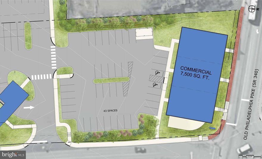 Located in the middle of high traffic tourist area, at traffic signal.  Approved site design, see Conceptual Building for 7,500 SF.  Ideal retail or office space build-to-suit.