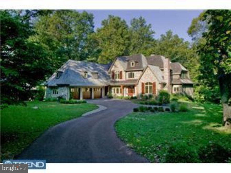 Winner of The Main Line Builders Association custom home of the year award for 2007, this magnificent Estate Manor Home is rich in architectural detail, luxurious appointments and the finest technological improvements in modern construction. Designed by architect Scott McIntyre and handcrafted by highly respected builder Wayne Geftman & Associates, this home is distinguished by exceptional workmanship and the warmth of elegant traditional details. The grand open floor plan of 7,556 square feet includes soaring 10+ ceilings, quarter sawn white oak floors, spacious Bedroom Suites, all with private bathrooms, a two-story Great Room, a stunning Gourmet Kitchen with furniture quality cabinetry and a spectacular Master Bedroom Suite with lavish Bathroom. An expansive day lit, walk-out Lower Level is perfect for family recreation. Set in a charming neighborhood of north-side Wynnewood, the property embraces 1.18 acres featuring a swimming pool and and offers some of the most breathtaking views imaginable.