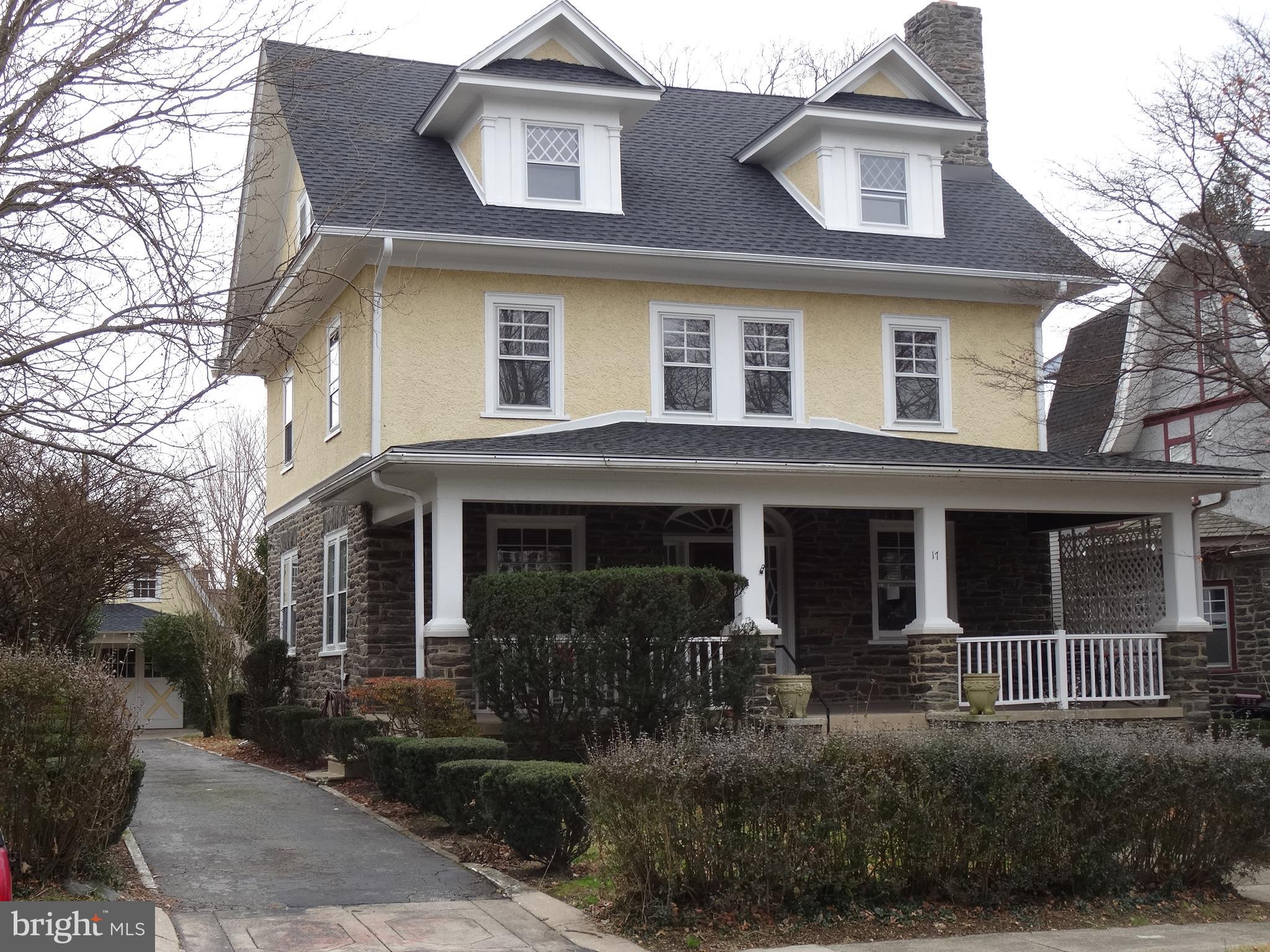 Wow what a property! Magnificently renovated in 2018. Huge house with 5 bedrooms, 3 full bathrooms, full basement all on a beautifully tree lined street. As you enter this house you are attracted to the detailed main staircase, hardwood floors, stone fireplace with adjacent built-in shelving and stained glass windows above built-ins. There is a very good sized formal dining room, Butler Pantry with wet bar, glass cabinets and built in wine cooler. There is a modern kitchen with soft close cabinets and drawers, granite counter top, ceramic tile backsplash, oversized stainless steel sink and stainless steel appliances. The first floor has a rear mud room/foyer with two closets and full ceramic tile bathroom with huge walk in shower. Kitchen also has access to the second floor with a rear staircase. Second floor houses four very good sized bedrooms and custom designed ceramic tile hall bathroom. Third floor houses a huge master suite with built-in drawers, hardwood floors and separate closet for storage. The master bathroom is equipped with a double granite vanity, magnificent walk-in shower and separate soaking tub. All custom features and was all renovated in 2018!!! House has a full basement with outside exit to the rear of property, laundry facilities and tons of storage. House has been completely updated throughout in 2018 and is ready to go. Don't wait this is a great opportunity with easy access to transportation, shopping and other amenities all located within an excellent school district!