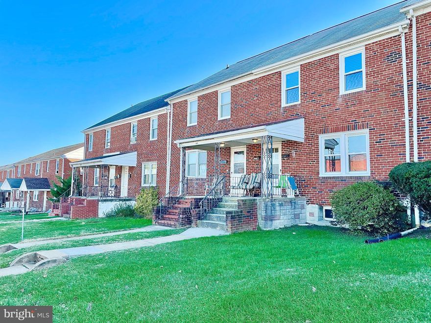BALTIMORE COUNTY Fully turnkey with one unit occupied and one unit ready for a tenant in an excellent location!  1st floor is two levels with a large kitchen with tons of eating space and a separate dining area, 1 full bathroom, 2 full bedrooms, large living room and access to shared utility room with washer/dryer.  2nd floor unit is rented for $800 month Unit features 1 large bedroom, living room, kitchen and  1 full bath.  Walkout basement with access to shared utility room. Gas hot water heaters only 3 years old, oil radiator heat can be switched to gas. Owner pays water and tenants pay all other utilities.