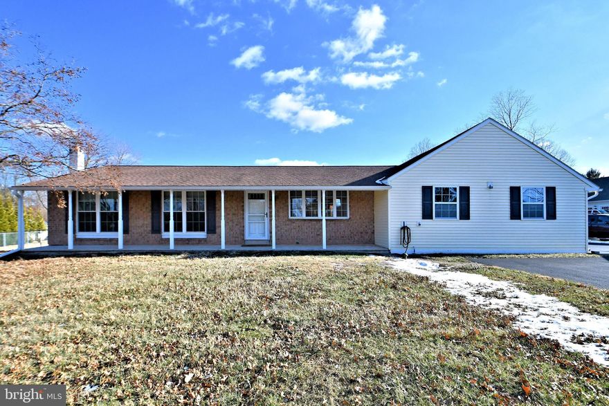 Welcome home!!! This beautifully maintained rancher boasts 3  bedrooms and 1.5  bathrooms, making it the perfect choice if you're just starting out or looking to downsize!  With beautiful covered front and rear porches this home is nestled on a large  level lot and features a beautiful built-in pool and a pool house, ideal for summer relaxation and entertaining. Step inside to discover the elegance of wood flooring in the living area, adding warmth and character. The updated kitchen is a chef's delight, efficient and equipped with modern appliances and ample counter space.  Just down the hallway you'll find three bedroom with  closet good space and an updated hall bathroom. The oversized garage offers plenty of workspace in addition to parking and the full basement has tons of storage!  Located in sought-after beautiful Worcester Township, you'll enjoy the tranquility of suburban living with easy access to local amenities, including parks and schools. Don't miss the chance to make this charming home yours!