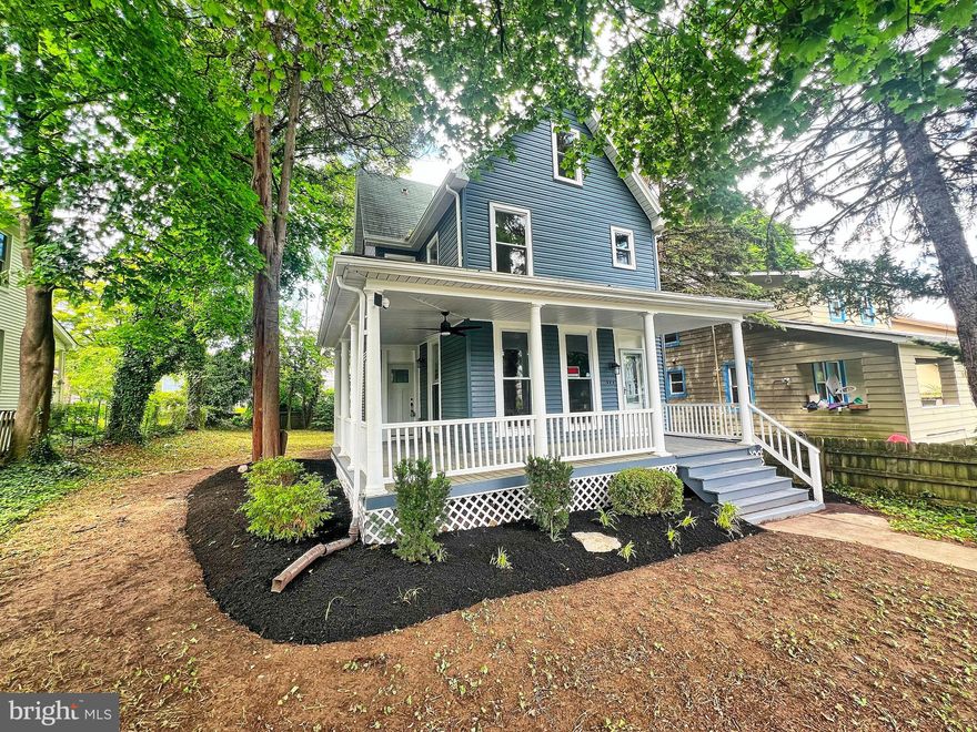 Charmin colonial with a wrap-around porch, beautiful renovation from top-to-bottom 4 brm 3.5 baths . Featuring open and bright floorplan with all high-end finishes.  Gleaming new floors throughout. New baths w/ masterful tile work. New  kitchen w/ SS appliances and granite. This one is a true gem. MUST SEE!
