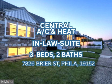 Townhouse For Sale - 7826 Brier Street<br/> PHILADELPHIA, PA 19152