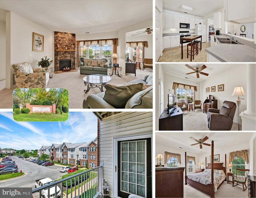 Comfort, Convenience & Community in Perry Hall Farms.  Welcome to 7-E Brook Farm Court, a spacious 1,325 sq. ft. 2-bedroom, 2-bath condo located in the vibrant Gardens at Perry Hall Farms. Nestled on the second floor of an elevator building, this well-maintained unit offers low-maintenance living with all the right touches.

Step inside to a flexible open-concept layout featuring a sun-drenched sunroom with direct access to your private balcony—the perfect spot to sip your morning coffee while watching the world go by. The sunroom faces the front of the building and flows seamlessly into the main living area, which is anchored by a charming corner stacked stone fireplace.

The kitchen opens to a spacious dining area and living room, ideal for both everyday life and entertaining. Major systems have been updated for peace of mind: the HVAC was replaced in 2022, and the water heater in 2021.

The generously sized primary suite includes both a walk-in closet and a second wall closet, plus an en-suite bath with a walk-in shower and dual sinks. The second bedroom is perfect for guests or a home office and features a dual-entry full bath for added privacy and flexibility.

Offered as-is and priced accordingly, this condo provides the perfect opportunity to add your own style while enjoying an established, amenity-rich community. Residents enjoy walking trails, shaded benches, Little Free Library nooks, a gazebo with a community grill, and a variety of social activities including a community yard sale and book club.

Located just minutes from shopping, dining, and commuter routes, this is where lifestyle meets location. Come see what makes life at the Gardens so special!