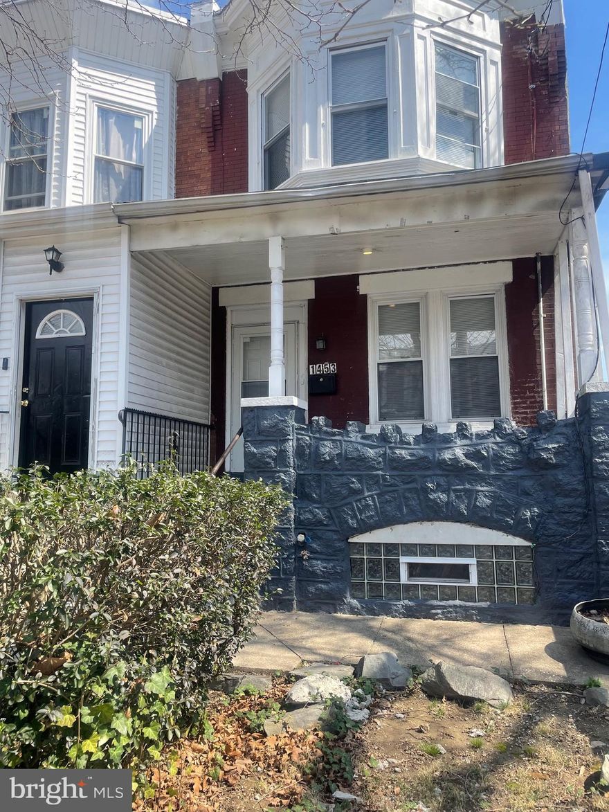 A large four bedroom end of row home in Overbrook on a tree lined  block. This home features front porch ,large living room and dining room with a large eat-in kitchen with a large back yard. They are original hardwood floors in the living and dining room ,ceramic tile in kitchen with wood cabinets The upstairs has four nice size bedrooms new vinyl hardwood floors and one bath. This home is located one block from the trolley and bus runs right in front of house. Seller will give seller assist and there is a first time home buyer grants for $28000 dollars. You will have close to zero closing cost at settlement which makes this home a great bargain seller is motivated!!!!!!!!!!!!!!!!!! Listing agent is the owner.