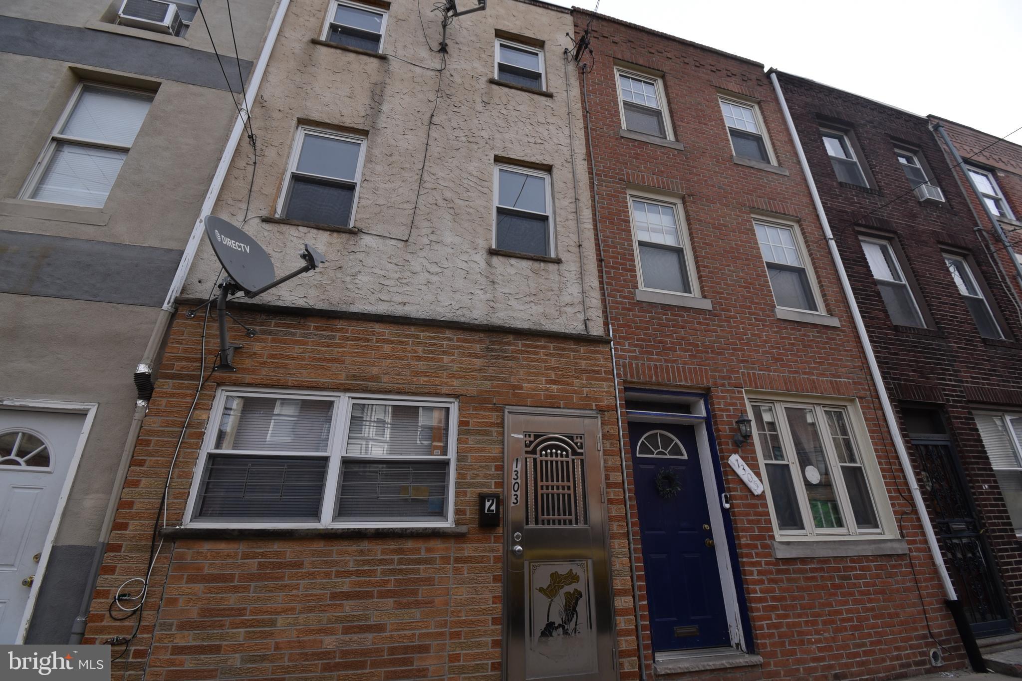 Hard to find duplex in the great East Passayunk Area! Three stories building: First Floor has one-bedroom 0ne bath (1Br/1 Ba) with back yard and basement, second and third floor is a bi-lever 2 Br /2Ba apartment, Nice small deck on the second floor. Separated Utilities, Hardwood floor throughout, good condition, new kitchen and bathroom, currently full occupied, both units are rented by month to month, long term tenants, rent is below the market,