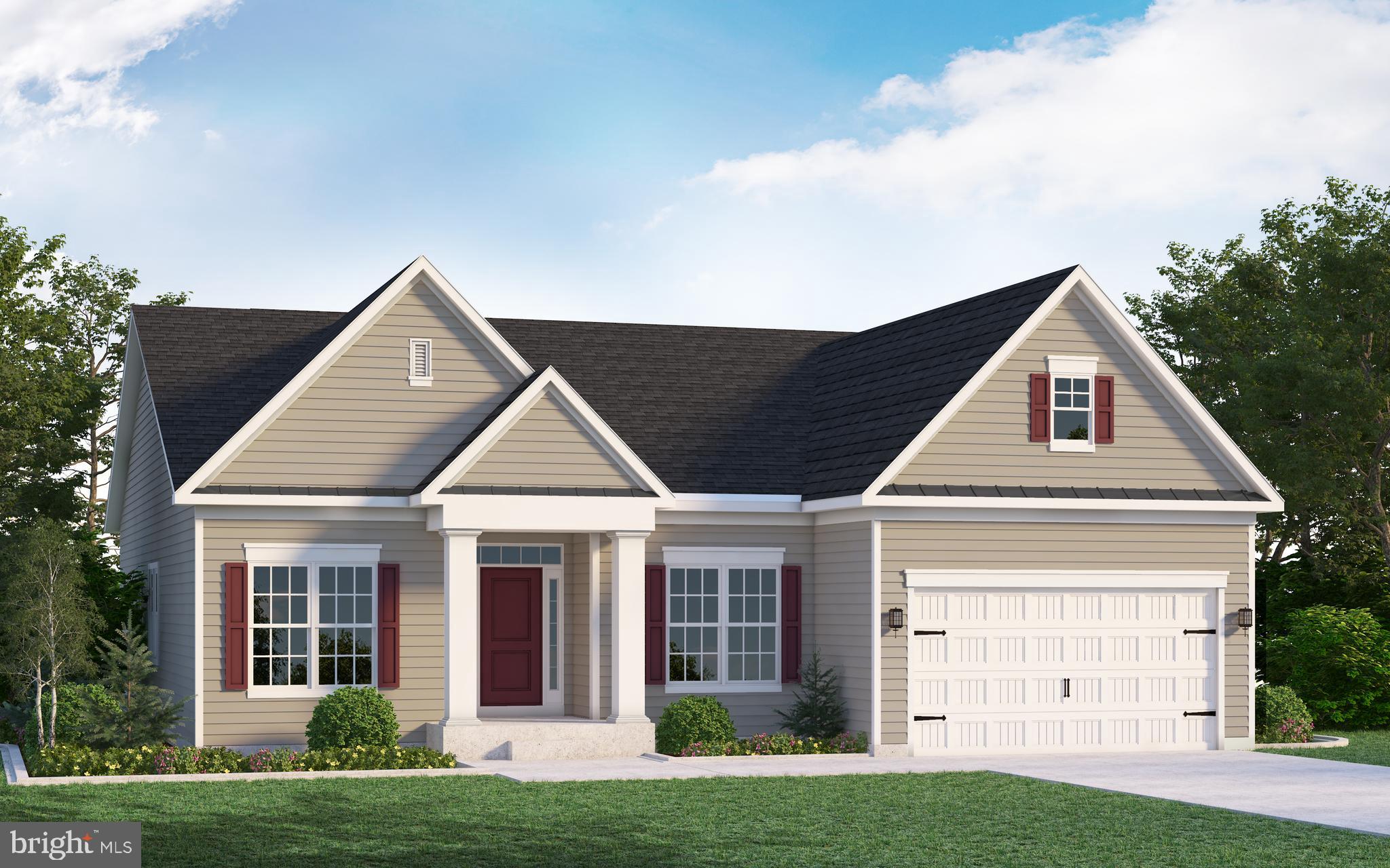THIS HOME IS TO BE BUILT!!! PICK A LOT AND CUSTOMIZE THIS HOME!!
The Brandywine is a contemporary ranch-style home with 3 bedrooms, 2.5 baths, and a 2 car garage with drop zone entry, attached to a walk-in closet and laundry room, that leads through to the formal dining room. The Kitchen has a large amount of space, plenty of cabinets, and a walk-in pantry, making storage and organization plentiful and manageable. The well-equipped kitchen is ready for entertaining and cooking comforting meals for family and friends. The open breakfast area and large kitchen island offer a plethora of space for informal dining and entertaining. Or use this space as an extension of your cooking area for celebrating larger gatherings in the formal Dining Room. The kitchen flows effortlessly into the Great Room, which is spacious and is sure to be the center of activity and comfort in the home. The owner's suite is an expansive bedroom with a private walk-in closet and bath. The Owner's Bath, has double vanities, a shower and tub, and a water closet. Additional Owner's Bath options include a Roman-style, with a walk-in shower with a tiled bench seat, and a Venetian-style bath, that features a deep, glass-enclosed shower. This home also features a choice room/library, perfect for use as a home office or playroom, or take advantage of the optional fourth bedroom floorplan. Add even more comfort and luxury to this home with optional add-ons like a gas fireplace in the Great Room, take dining and entertaining outside with a deck, or a finished basement level (if homesite allows) with recreation room, den, home theater, and a surplus of storage.