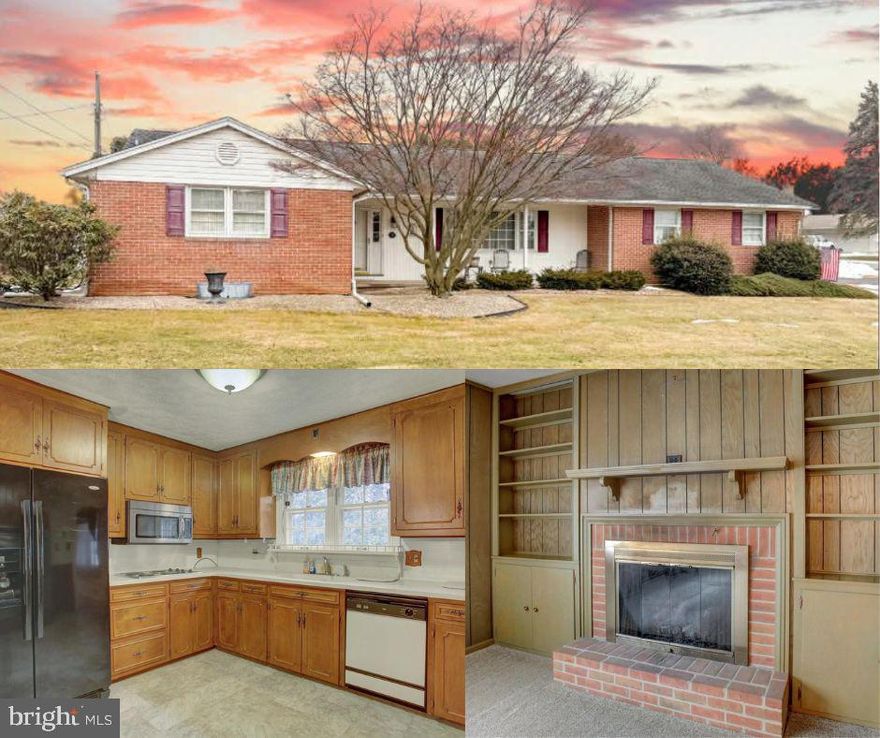 Welcome to 34 Acorn Circle, a beautifully maintained brick rancher ready to welcome its next owner. Nestled in South Guilford Hills on a spacious double corner lot, this home offers an exceptional setting with plenty of outdoor room to enjoy.

A charming covered front porch provides the perfect spot to unwind and take in the sunset, while the covered back porch—complete with an awning—keeps you cool and shaded on sunny afternoons.

Inside, you’ll find three generous bedrooms and two full bathrooms, including a primary suite with its own private bath. The kitchen offers ample counter space and comes equipped with a refrigerator. The front living room features a large picture window that fills the space with natural light, and the cozy back family room includes a welcoming fireplace.

The basement provides abundant storage opportunities, and the home also includes a two‑car attached garage for added convenience.