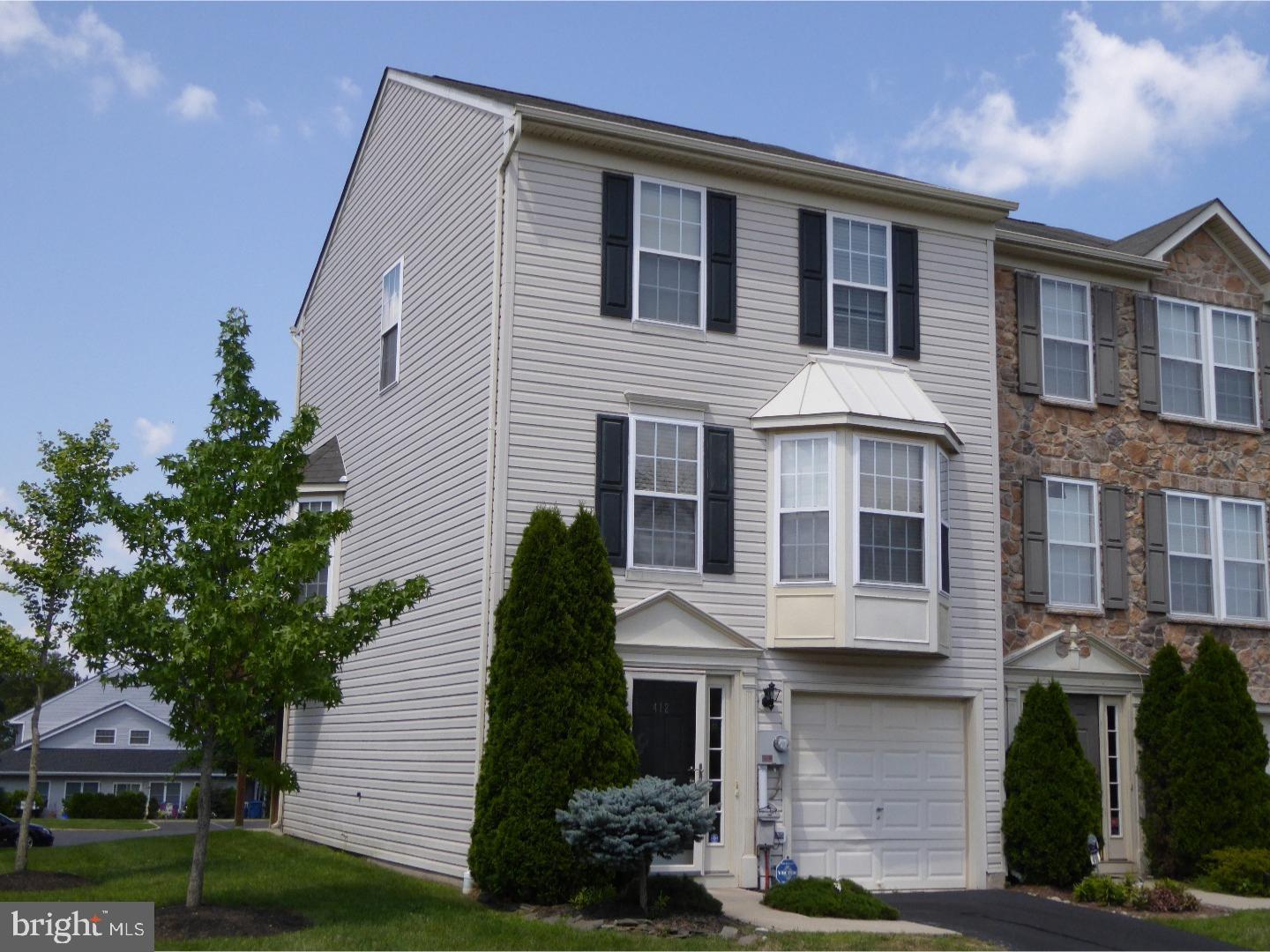 There is a true value in this 3 Bedroom 2.5 bath end unit townhouse that is located in the popular community of Beaver Run Village. This home is within minutes of major shopping centers, restaurants and routes 309 and 313. As you enter this spacious home, you'll feel the warmth and comfort that this unique home has to offer. Starting with the open foyer area that leads you up to the formal living room, crown molding and chair rail molding. The Kitchen features maple raised panel cabinets, laminated countertops, dishwasher, self cleaning gas oven, island, pantry, tile floor, recessed lighting, and a bright sunny breakfast area. The dining room also has a tile floor and a ceiling fan. The main bedroom has a vaulted ceiling, 2 walk-in closets, a full bath that includes a Jacuzzi whirlpool tub, shower, double bowl vanity, and a tile floor. This level is completed with 2 other nice bedrooms and a full bath. The finished basement area could be used for exercising, office, crafts & hobbies or entertaining.