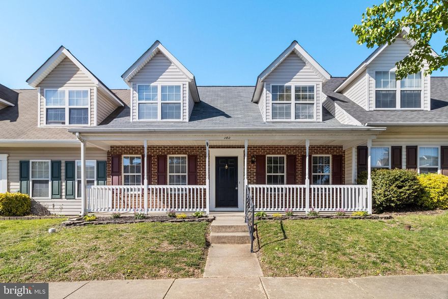 Welcome to 102 Spanish Moss Dr. This charming two-level townhome feels like home sweet home. Enjoy your morning coffee on the front porch and summer dinners on the back patio. White  picket fenced in back yard w/ beautiful landscaping. The main level features a master bedroom with full bath, spacious living area + separate dining area. The kitchen is a wonderful size, and a brand-new refrigerator was just installed. Upper level has two bedrooms and full bath. Home has been freshly painted. Enjoy the perks the Town of La Plata has to offer, walking distance to restaurants, gyms, boutiques + bakeries.  Short drive to fun outdoor activities too; hiking, paddle boats, playgrounds and fishing at Gilbert Run Park. Convenient commuter location to Joint Andrews Air Force Base, Patuxent Naval Base, Indian Head Naval Base, Dahlgren Base. Great schools + property is eligible for 100% Rural Development USDA financing, discuss with a local lender.