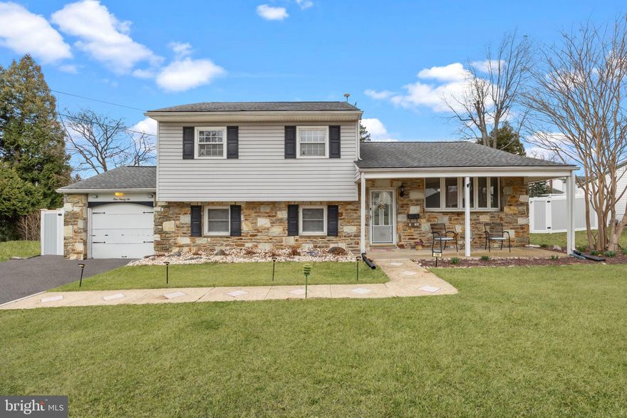 🏡 Welcome to this Lovely Split-Level Home in Desirable Burgundy Hills!

Step into the  foyer entrance and be captivated by the open-concept design of the main level. The spacious living room features a charming custom bow window, allowing natural light to pour in. The dining room flows seamlessly into the  modern kitchen, complete with stainless steel appliances and stylish finishes.
Sliding doors lead to your very own backyard oasis, perfect for entertaining. Enjoy the  in-ground pool, multiple patio areas, and a pool cabana equipped with an awning, powder room, dry bar, and storage space. The cabana is wired for outdoor music, making it the perfect spot for hosting friends and family.
The second level offers three spacious bedrooms and two newly renovated baths, designed with modern elegance.   The lower level boasts a cozy family room with a wet bar. You'll also find a 4th bedroom, convenient powder room and a large sunroom featuring a cathedral ceiling, skylights, and a brick  gas fireplace, creating a warm and inviting atmosphere. Don’t miss the opportunity to make this exceptional home your own—perfect for both everyday living and entertaining!   Amenities include new roof and skylights (2016), replacement windows, custom bow window, six panel doors, new hot water heater (2021), 20 x 18  inground pool, cabana with covered patio, powder room and wired for outdoor music, stainless steel appliances, central air and sunroom with skylights and gas fireplace.