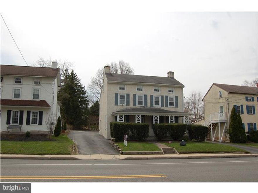 Many possibilities for this charming  Colonial dating to 1870. Village Commercial Zoning (VC1) permits numerous business, professional and residential uses. Impeccably maintained, with great curb appeal and located in the heart of charming Lafayette Hill this property has most recently been used as a residence and a separate one bedroom apartment. The first floor of the home includes 3 rooms plus a galley kitchen and half bath. The 2nd floor has a large sitting rm (former bedroom), Office, Master bedroom and full bath w/ laundry. A walk up 3rd fl provides abundant storage. In addition to the apartment there is a garage, exercise / media room and loft. The almost half acre lot provides a park like rear yard w/ small pond.