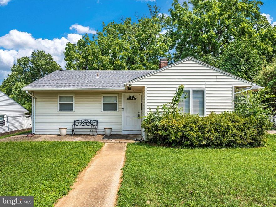 Welcome to this classic charm home in the heart of Rockville! This property was completely remodeled in 1998 (siding, electrical,  windows)The roof was recently replaced in 2023, and the HVAC system is less than 10 years old, ensuring comfort and peace of mind.

Inside, the primary bedroom boasts stunning cathedral ceilings and ample closet space. The home offers a living room with a bump-out extension, and a separate dining area, perfect for relaxing or entertaining,

Originally designed as a 3-bedroom home, the property has been converted to 2 bedrooms, with the option to easily revert to the original layout. Step outside to a large, fenced lot, ideal for BBQs and outdoor activities. The long driveway provides convenient parking.

This estate sale property is priced AS IS, offering a fantastic opportunity for buyers looking to personalize their new home. Located just a 15-minute walk from Twinbrook Metro Station, this home is perfect for commuters and those who enjoy easy access to local amenities.

Don’t miss out on this wonderful Rockville gem!
