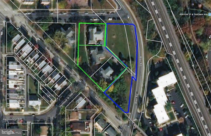 Developer’s Dream Opportunity – Prime Silver Spring Location

An exceptional development opportunity in Silver Spring, one of the most sought-after suburbs of Washington, D.C.. Zoned R-10, this property offers strong potential for residential development in a thriving economic hub.

Ideally situated near major retail and lifestyle amenities, including Whole Foods Market, downtown shopping centers, and a variety of restaurants and stores—all within proximity.

Convenient commuter access with approximately half a mile to Takoma Park Metro Station and easy access to Silver Spring Metro Station, making this an ideal location for future residents.

Property consists of three parcels:

District 13A/C – 02840761: 17,479 SF
District 13A/C – 00966215: 13,588 SF
District 13A/C – 02841151: 278 SF

Total combined land area: 31,345 SF

This is a rare opportunity to acquire multiple parcels in a high-demand area with strong growth potential