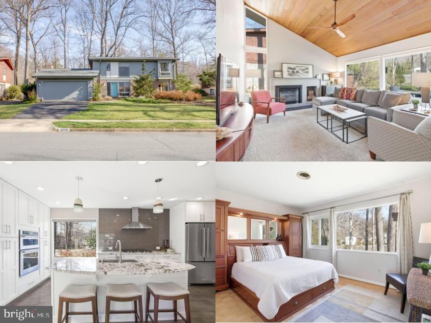 Welcome to 4229 Elizabeth Lane in Annandale, located in the popular Truro neighborhood and home to one of the most level and usable yards in all of Truro featuring mature trees for shade and large grassy area for kids and pets to play. Highly rated Woodson HS pyramid!  This beautifully updated four-bedroom, two and a half bath contemporary home is truly move-in ready, offering the perfect blend of modern updates and timeless mid-century charm. Step inside the welcoming foyer featuring luxury porcelain tile flooring and enjoy immediate views of the expansive backyard through a wall of oversized windows that fill the home with natural light. The elegant living and dining rooms offer wonderful spaces for both everyday living and entertaining. At the heart of the home is the professionally redesigned gourmet kitchen, a true chef’s delight featuring granite countertops, KitchenAid stainless steel appliances, custom cabinetry, and a large island with seating. The owners thoughtfully widened a wall to create an open, seamless connection between the kitchen, dining room, and living room -  perfect for today’s lifestyle and effortless entertaining. Just off the main living area, the inviting family room showcases a striking vaulted wood plank ceiling and a cozy gas fireplace with blower, creating the perfect place to relax and unwind. Large windows overlook the deck, patio and the exceptional backyard. The family room also provides interior access to the rarely available two-car garage, while a convenient main level laundry room adds everyday practicality. Upstairs, you’ll find all four bedrooms, including the stunning primary suite, which feels like sleeping in a treehouse thanks to the beautiful views of the surrounding greenery and serene backyard. The suite features two closets, including a walk-in and a beautifully updated en-suite bathroom, creating a peaceful retreat at the end of the day. Three additional bedrooms, an updated full hall bathroom, and original refinished parquet wood flooring complete the upper level. Replacements include HVAC-2017, Roof-2018, Slider Windows-2018. Living in Truro means enjoying wonderful community amenities including a neighborhood pool, tennis and pickleball courts, and 40+ acres of wooded and open parkland with paved paths, bridges, creek and tot lots. Easy access to 495, 395, and 95; convenient to Tysons Corner, Mosaic District shopping and restaurants, VRE train station, Dunn Loring and Springfield metro stops, INOVA hospital, NVCC, George Mason University, Audrey Moore Rec Center.