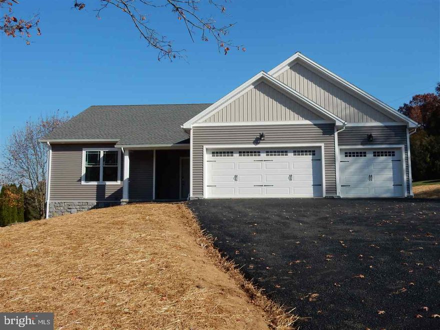 Top of the line quality from local builder Sits quietly out in the country but convenient to parks & rail trail Split floor plan allows for privacy Open concept & 9' ceilings throughout first floor Finished rec room &  bedroom or exercise room in lower level Small covered porch that will overlook the private lot Love this home but looking for a different location? No problem!We can find a lot and build your dream home!