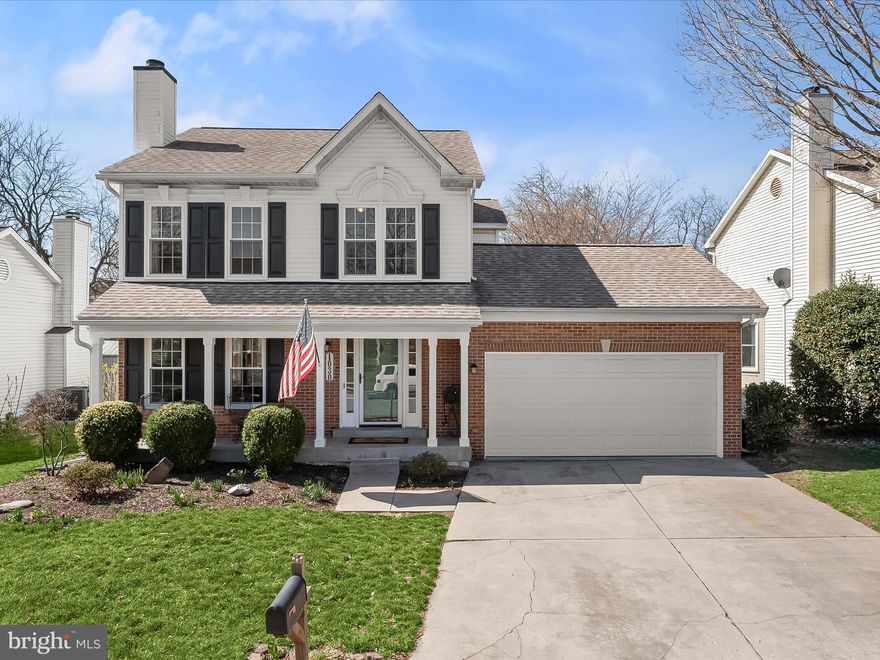 Nestled in the charming Overlook community of Frederick, 1030 Chinaberry Drive is a gorgeous colonial with an impressive list of recent updates. Step into the welcoming foyer, leading to a spacious living room adorned with gleaming hardwood floors, elegant crown molding, and a cozy fireplace. The light-filled dining room flows seamlessly into the eat-in kitchen, featuring sleek stainless steel appliances, decorative backsplash, an apron sink, center island with a cooktop, wall oven, and a breakfast bar. From here, enjoy direct access to the screened-in porch perfect for relaxing or entertaining. A convenient powder room and garage access complete the main level. Upstairs, the primary suite boasts soaring vaulted ceilings and an en-suite bath with dual vanities, skylight, and a luxurious soaking tub. Two additional bedrooms and a full bath provide ample space for family or guests. The lower level offers a fantastic family room with a projector for movie nights, an office area separated by a privacy screen, full bath, laundry room, and plenty of storage. Outside, unwind on the covered front porch or the serene screened-in porch overlooking the backyard that backs to trees. Notable updates include new windows and appliances (2024), washer and dryer (2023), screened-in porch with a ceiling fan (2021), and roof (2016).  Only two miles away from down town Frederick!