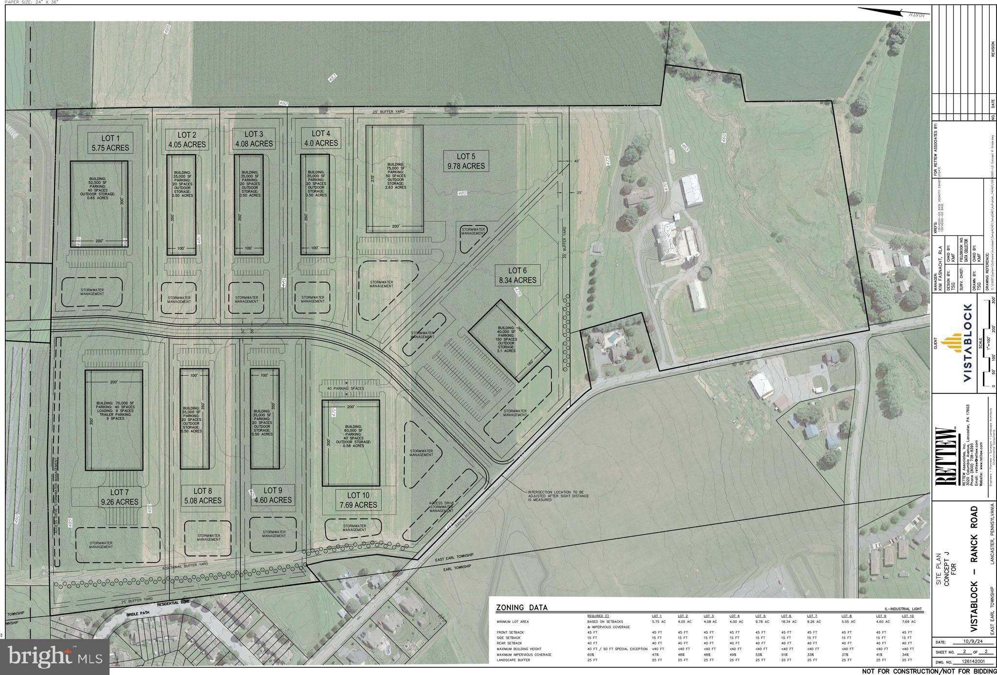 COMING SOON: Garden Spot Industries (new industrial park); Any Builder; Lot sizes range from 4.04 to 9.78 acres; Subdivision and land development plan approval expected to be summer 2025.