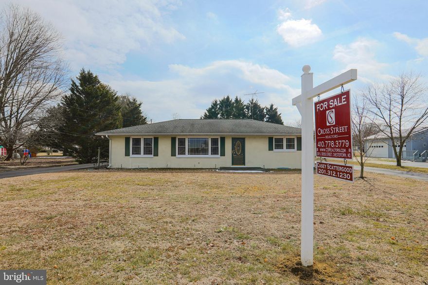 Adorable & very well maintained ranch located blocks from Crumptons Public Landing providing access to the Chester River.  This is a perfect starter home or one for those looking to downsize. Windows replaced in 2013, 50 yr shingles installed in 2002. Full unfinished basement, rear yard with large shed. Easy access to Route 301.