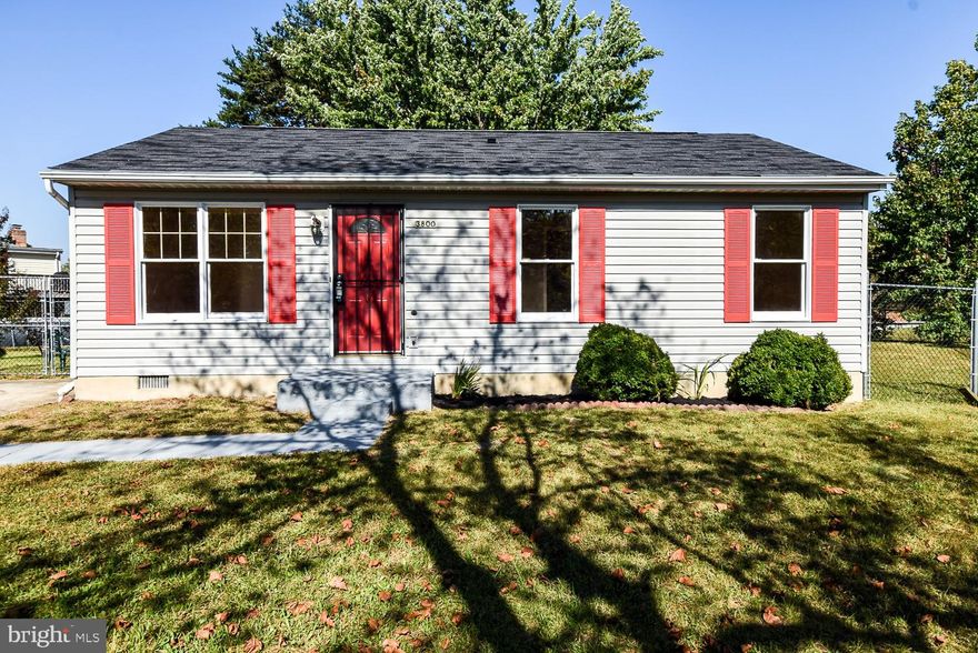 One Level Living At It's BEST! This beautiful 3 bedroom 1 bath home will be available October 15th. Come view the gourmet kitchen which includes stainless steel appliances, quartz counters, new tiling and more. The beautifully renovated bathroom includes new tiling and beautiful brushed nickel fixtures. The beautiful custom paint and new fixtures throughout make this home a must see. The large fenced rear can hold the family reunions, graduations or any event. You won't find a renovated single family home on such a quiet court anywhere. Minutes from the subway, walk to the metro and arrive in Washington DC in less than 10 minutes. Shopping, groceries, gas, banking and everything imaginable are minutes away from your dream home. This home is a must see!