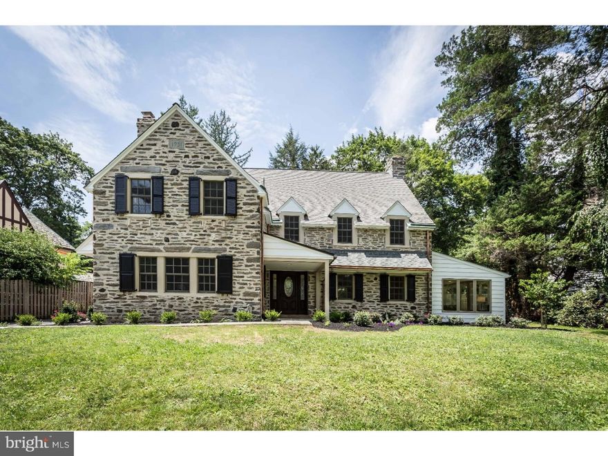 Magnificently renovated Center Hall Colonial on quiet street in the heart of the Main Line.  This home offers new hardwood flooring throughout the first floor and refinished hardwoods throughout the second and third floors; formal living and dining rooms with beautiful trim work throughout and wood burning fireplaces; bright family/sunroom that exits to fenced yard and paver patio; expansive kitchen with quartz counters, custom glass backsplash, commercial grade appliances, bar area with soapstone counter and wine fridge, and attached breakfast room; Master suite with fireplace, marble tiled bathroom and huge walk-in closet with custom built-ins; 4 other newly remodeled bathrooms; and 5 spacious bedrooms.  All of this while being close to the train and all major roadways for an easy commute to Philadelphia and minutes to Lancaster Avenue with it's endless array of shopping and dining options.  No detail has been overlooked while always keeping with the true character of the home- it truly is a beauty!