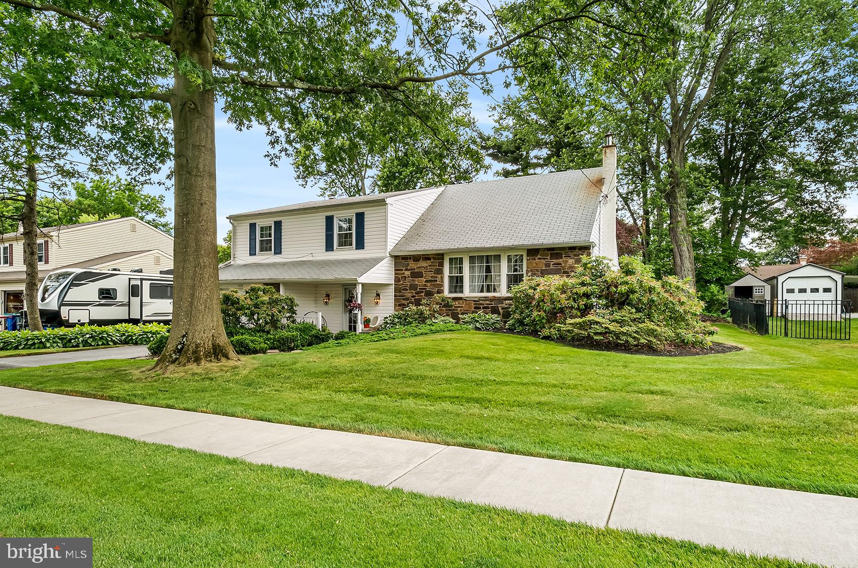 This beautiful split-level home in the desirable Hedgerow Woods neighborhood has been lovingly maintained by the original owner and is in move-in ready condition! There are beautiful hardwood floors throughout the home, as well as a cozy family room with a wood-burning fireplace set against a stone wall that walks-out to a large brick patio. The Eat-In kitchen is spacious and is in great condition. There are also both a formal dining & living room offering plenty of space. The upstairs offers three generously-sized bedrooms and two full bathrooms, including the Primary Suite which is large in size and features a convenient ensuite bathroom with a tiled shower. Outdoors, you can enjoy professional landscaping and the large rear patio overlooking the yard. Conveniently located close to Route 1, I-95, the turnpike entrance as well as all of the great shopping and restaurants the area has to offer!