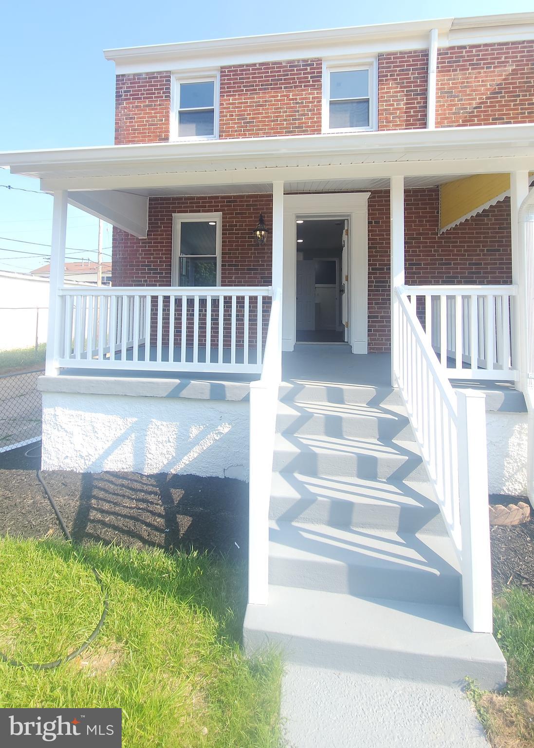"Welcome home to this beautiful corner lot featuring a newly constructed large porch that's the envy of the neighborhood." Freshly renovated from the Roof top to the Floorboards. This gem boasts a new HVAC System, Stunning Granite countertops, recess lighting, brand new Cabinetry, and an added half-bath on the first floor. Original Wood floors that lead from the staircase to the Bedrooms, new height comfort toilet complemented by a Fully Finished Basement with a modern Washer/Dryer. Plus a Parking Pad located in the rear makes this house a Must See!!