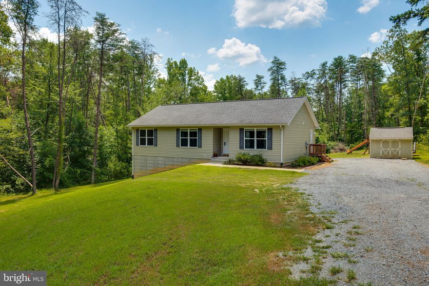 Enjoy serenity and privacy with this adorable, well maintained, picture perfect rambler on 3 acres!  Just minutes from Culpeper, only 7 yrs old, freshly painted, move in ready, main level offers one level living with master bedroom, private bath and walk-in closet. Fantastic kitchen with laundry/mud  room attached. Deck for entertaining off the main living area. Large shed, play set, fire pit area and lots of open space for recreation. Walk-out basement with lots of natural light. No HOA, no restrictions