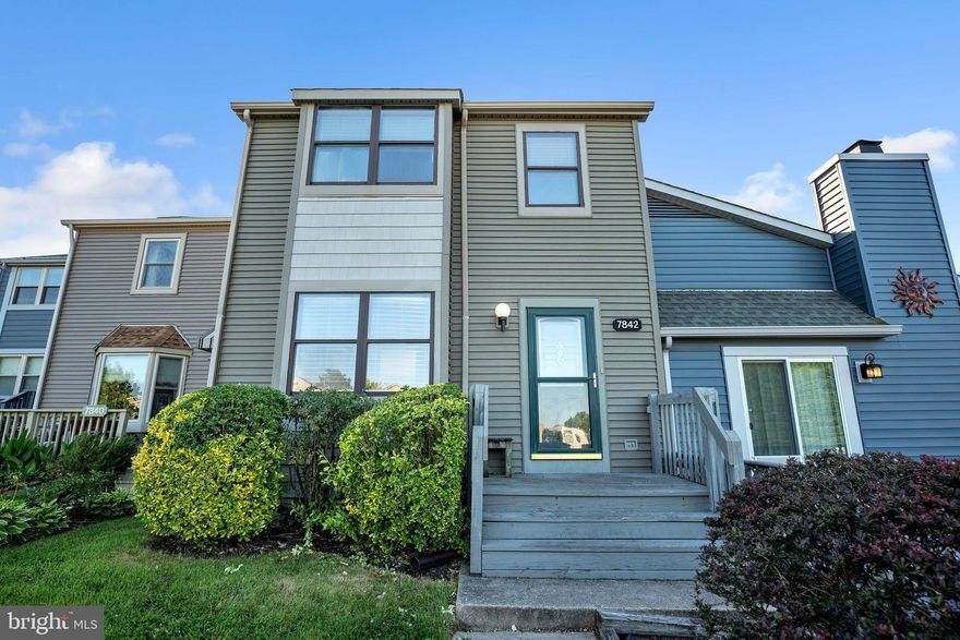 Freshly Painted and Carpeted 3 level Townhome in Chesapeake Beach within walking distance to the Rod & Reel. This 3 level townhome features updated kitchen on main level with white cabinets and stainless steel appliances, Dining Area, Powder room and family room off rear with 2 pair of french doors to rear deck. Upstairs has 2 bedrooms in rear with hall bath and primary bedroom on front with private full bath and a view of the Chesapeake Bay. Lower Level has Laundry Room with washer and dryer, Rec Room with french door to rear deck area / fenced in rear yard. Parking area in front of unit.