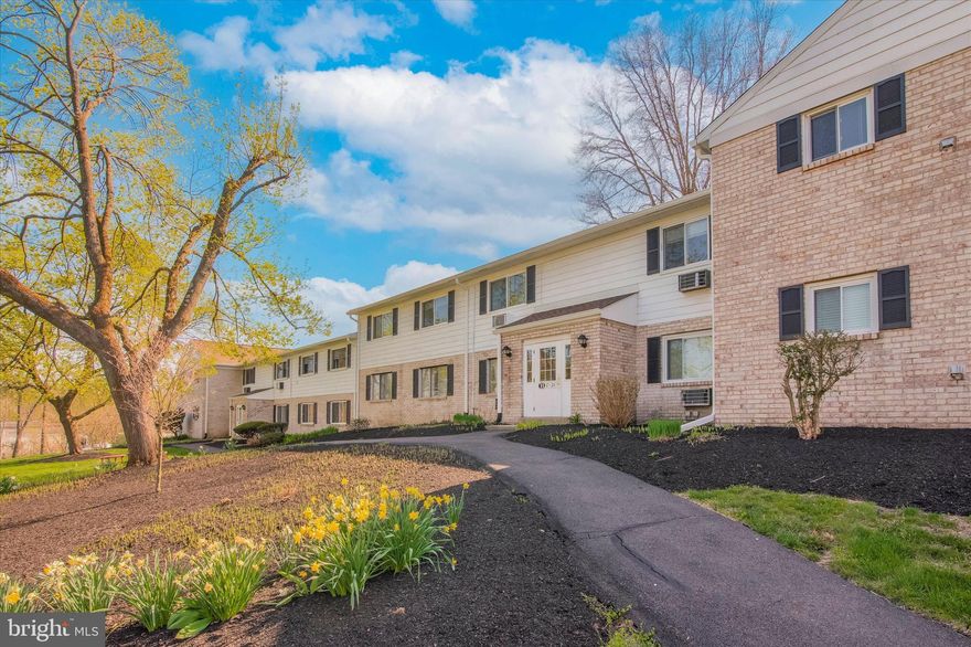 This one-bedroom condo is bathed in natural light and conveniently located close to both Doylestown and Montgomeryville. Recently updated with fresh flooring and neutral paint, this condo is immaculate and move-in ready. The bedroom is spacious and comes complete with a large closet and ceiling fan to keep you cool during the warmer months. The eat-in kitchen  features newer appliances, including a dishwasher, refrigerator, and microwave. The updated cabinets provide ample storage space, ensuring all your kitchen essentials are within reach. The living area is bright and open, with plenty of room for all your favorite furniture pieces. Complete with a ceiling fan and large window, this space is perfect for relaxing after a long day. The bathroom is freshly painted, featuring great lighting and ample space. For added convenience, extra storage space is available in the walk-in closet located in the hallway. The laundry area is available in a separate building, just a short walk away. Located in the Pine Creek Condos, this community offers open spaces and is situated off the main street, ensuring a peaceful and serene living experience. Just minutes away from Doylestown Hospital, DelVal College, and the Chalfont train station, this condo offers both convenience and comfort.