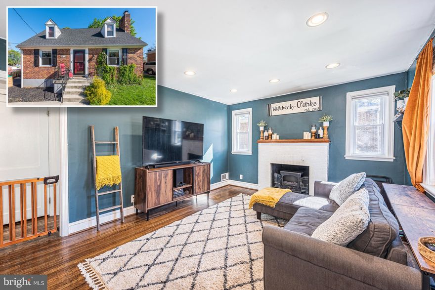 BEAUTIFULLY DESIGNED CAPE COD WITH APPROXIMATELY 2,000 SQ. FT. OF LIVING SPACE!  Features include wood flooring throughout, an inviting living room, separate dining room with wainscotting, gourmet kitchen with granite counters, ss appliances, & subway tile backsplash, an entry level bedroom and full bath, upper level with 2 bedrooms and 1 full bath, a fully finished basement with a full bath and laundry room, a main level sunroom that overlooks the rear fenced yard that's perfect for entertaining, and driveway parking!  Conveniently located close to tons of shopping and restaurants and a quick commute to 695, 795, & I-70