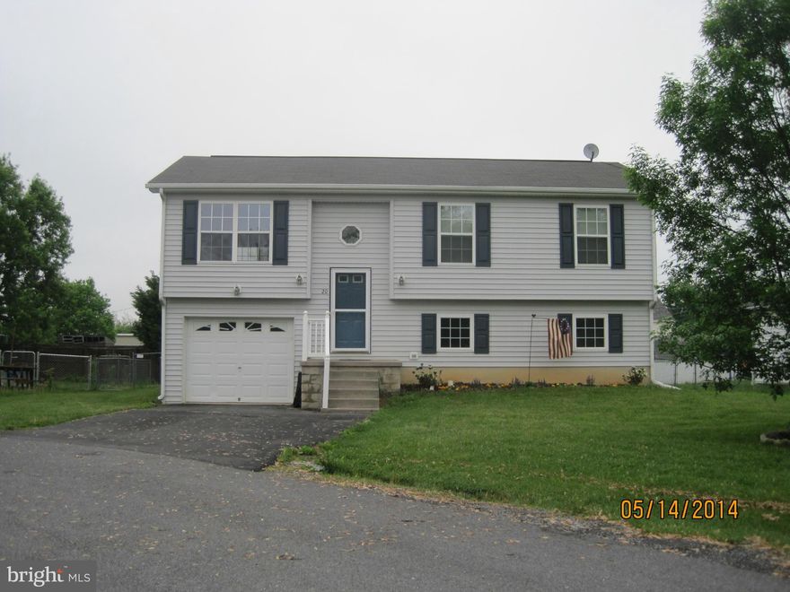 Turn Key! Lovely  home in so convenient location.Close to town yet tucked away in a cul de sac.  Newly carpeted & painted. Fenced rear yard with play set & shed. Living area in basement finished  ideally w/ large laundry/utility area, cozy gas fireplace, plenty of shelving & storage area.  Large deck to enjoy, appliances stay. Home warranty offered! Why rent?!