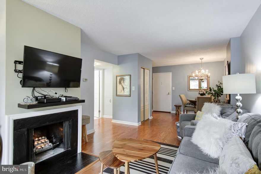 Owner has meticulously upgraded this 1BR/BA home in the City of Alexandria.  Move in ready.   Home has new hardwood flooring, updated kitchen appliances featuring new  granite kitchen counter, updated electrical panel, new water heater, new garbage disposal, and much more.   Relaxing fireplace and plenty of closet space, including two closets in the master bedroom.   Washer& Dryer in unit.   One of the lowest monthly condo fees in the City of Alexandria yet with so many amenities.   Amenities include fitness center,  community swimming pool,  library, party room,  tennis court, an overflow of secured residential parking. and much more.     Home is conveniently located next to I-395, public transportation, and easy access to downtown Washington, DC/Pentagon/Old Town Alexandria.    Mortgage is lower than comparable rentals in the area.   Make it your home!