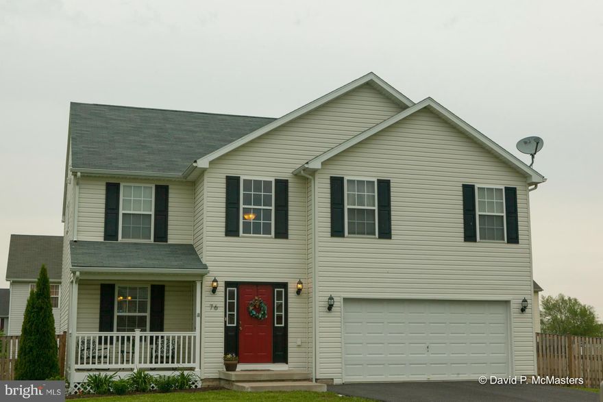 Sweet, very attractive, tasteful, immaculate 4 BR home . Lots of hardwood floors. Full finished basement with full bath for MIL or boomerang kids. Ceramic tile basement, kitchen, + baths.Walk-in closets. Good storage. Patio. Separate dining room. Gas fireplace. 2 car garage, fenced yard, nice landscaping, nice front porch. Good location for commuters EZ to I-81, MARC Train. Owner relocating.