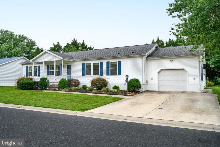 This charming and well maintained 2-bedroom, 2.5-bath rancher is located in the desirable Hyde Park 55+ community. Offering 1,887 square feet of one-level living, this home features a welcoming front porch that leads into a spacious living room. The open kitchen includes ample cabinet and counter space, a pantry, and a breakfast bar that overlooks the family room, perfect for everyday living and entertaining.  A separate dining room provides additional space for gatherings, while the sought-after split floor plan offers two private bedroom suites. The primary suite boasts a walk-in closet and a full bath with a shower/tub combo and linen closet. The second suite features a large closet and its own full bath. A large sunroom overlooks the backyard and opens onto a rear deck leading to a patio. Additional highlights include a laundry room with a half bath off the 1-car garage, rear garage access to the backyard, and a shed with electric.  The vibrant Hyde Park community offers fantastic amenities included with the ground rent, such as an outdoor pool, a clubhouse for social gatherings, fitness center, dog park, 9-hole disc golf course and shuffleboard courts. Property taxes, water, sewer, and trash services are all included, along with snow removal on paved streets and maintenance of common areas. Onsite office management provides added peace of mind. Don’t miss this opportunity to enjoy low-maintenance living in a welcoming, active adult community! Conveniently located just minutes from Easton’s shopping, dining, and entertainment options!