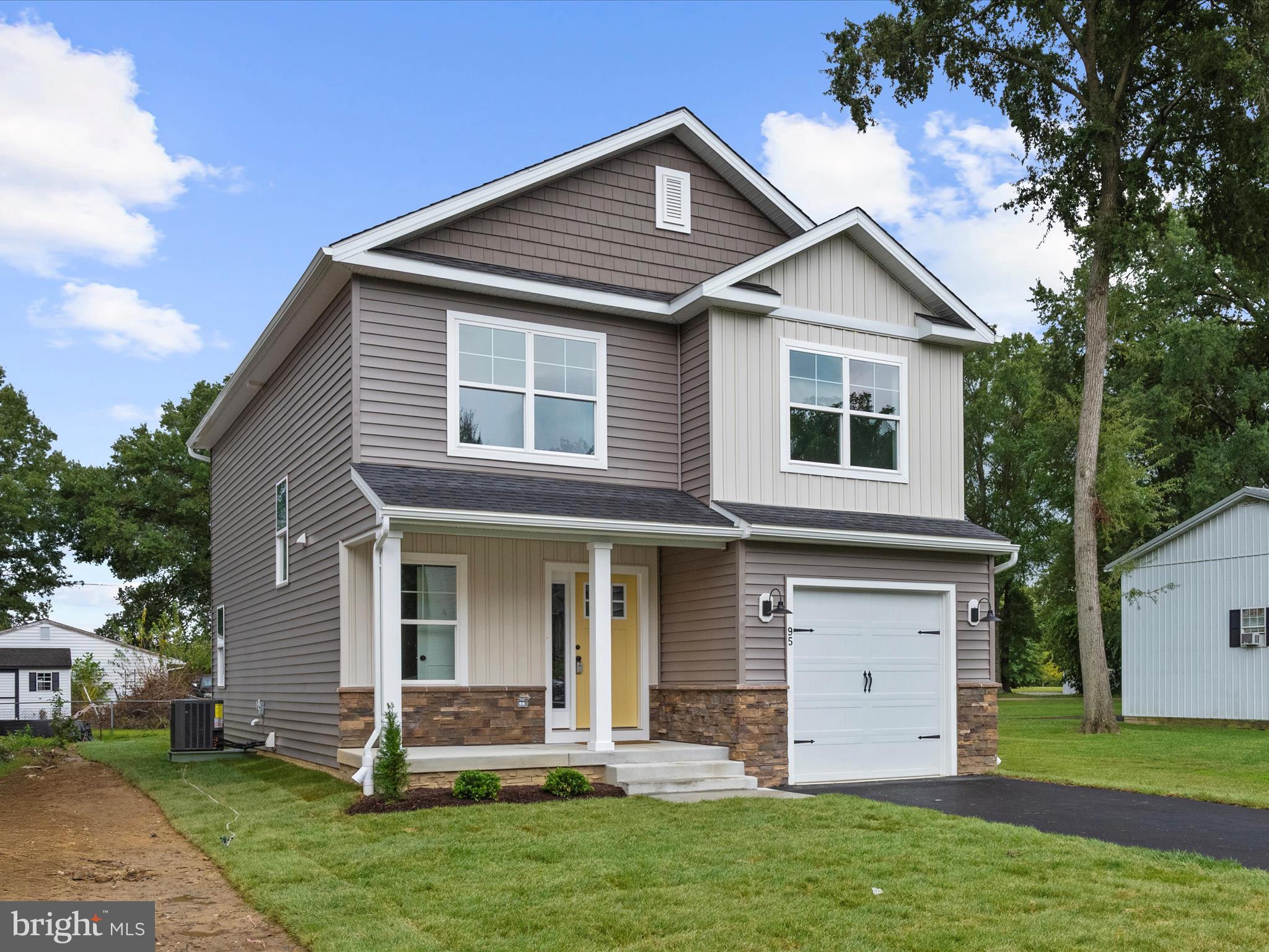BRAND NEW CONSTRUCTION COMPLETE AND READY FOR AN IMMEDIATE SETTLEMENT! Beautiful Craftsmanship by Respected Builder Jefton Homes who delivers with upgrades at every turn! Check out the detail on the Exterior with Mixed use of Siding Texture, Colors & Stone! The open-concept design allows for seamless flow between living areas, perfect for both Entertaining and Everyday living. Family Room with Electric Fireplace and Mantle, Dining Area and Kitchen with Granite Counters, White Cabinetry, Island, Subway Tile Backsplash and Stainless Appliances. On the Upper Level, The Primary Bedroom Ensuite complete with a Tub and Tiled Separate Shower with Granite Counters, 3 additional bedrooms, Hall Bath with Tile & Granite Counters and Laundry area. Garage with Drywall & Paint. There is a 4ft crawl space. Step outside to discover the expansive outdoor space, ideal for hosting gatherings or enjoying quiet evenings under the stars. The potential for outdoor living areas, gardens, or even a serene retreat awaits your vision. Perfect commuting location to Ft Meade, NSA, Baltimore & Annapolis.