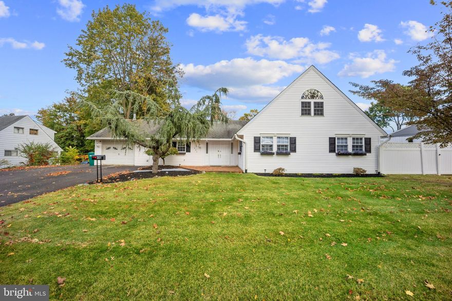 Fabulous Country Clubber...Double wide driveway leads to large brick patio and Double front door entrance. Stone floors highlight the amazing remodeled expanded kitchen with glass front staggered oak cabinets. Kitchen features island with wine rack and bar stool seating and plate racks to show of your dishware. Ample counter space and recessed lighting. Huge office/open area with stone floors, circle top window above double hung windows allowing an abundance of natural light to shine in. Hardwood floors highlight the downstairs chair rail, crown and picture frame molding. French doors lead to a bedroom/office. Master bedroom offers a private bathroom and loads of closet space. Picture frame molding continues up the steps to a reading nook and a huge bedroom on one side and bonus room on the other. Living room sliders to a bright and cheery sun room overlooking your spectacular in ground pool. Pool is fenced off and there is still ample space for entertaining. Above ground oil tank and central air! Mature landscaping and (2) storage sheds add to the benefits.  Freshly painted and Newly installed carpets in bedrooms and stairs. Don't miss this opportunity to own a spacious, move-in ready home in a desirable neighborhood in the Neshaminy School District.