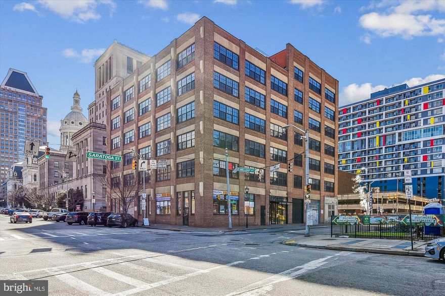 Can't miss one-of-a-kind the largest , open & free-flowing industrial luxury loft (one of 32 distinctive units) which was converted by A&R Development from a century-old printing press in 2006. Situated in the 7 story Breco Lofts, this 2 BR/2BA has walls of windows overlooking downtown Baltimore, Top floor views sweep over the city and bring in endless natural light,attractive black blinds convey, . This Downtown Baltimore loft is even more stunning in person and walking distance to Mt Vernon, Little Italy, Harbor East (Whole Foods) and Johns Hopkins Medical. This Inner Harbor is just 5 mins down the street Incomparable look and building,  Close to all major commuter routes. Easy access to highways, especially 83 which is only seconds away. Secure building access gives you excellent safety and the elevator makes movement throughout the building easy as well as wheelchair access.  ** This adaptation of a fabled factory & printing press combines a faithful homage to its historic roots with the features today's home buyers desire. Exposed/restored brick walls, concrete beams & very tall, coffered ceilings, large factory "wall windows" . Come with an outdoor private patio area ,Panoramic view.