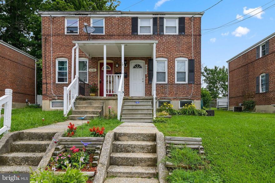 This classic porch front semi-detached home has been impeccably maintained  and is ready for a new home owner. This charming rowhome offers the perfect mix & warmth of original charm with wood floors throughout the main level, combined with modern amenities and updates that cater to today's lifestyle. The traditional floor plan of the main level includes a spacious living room, eat in kitchen with ceramic tile, and access to deck and large yard.  You’ll love the smart layout of the upper level that includes a spacious primary bedroom,  full updated bathroom with tub/shower combo, and second bedroom. The full height lower level includes an additional bedroom, full bath with standing shower, storage, laundry and access to rear yard.  This home also comes with an electric equipped shed with back up generator. Location can't be beat as it provides easy access to Towson, shopping, grocery stores, restaurants and more!